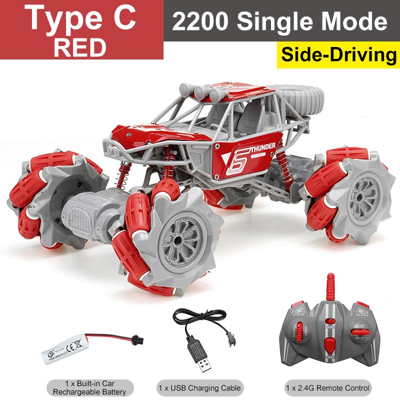 2.4GHz 4WD Radio Gesture Induction RC Car Remote Control Car Road Drift Vehicle Music Dancing Twist Stunt Car Gifts for Kids