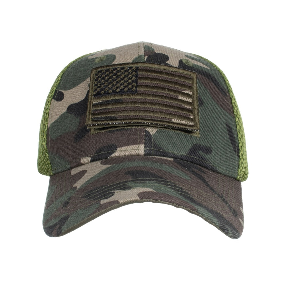 Tactical Camouflage Baseball Caps Men Summer Mesh Military Army Caps Hiking Hunting Cap Hats