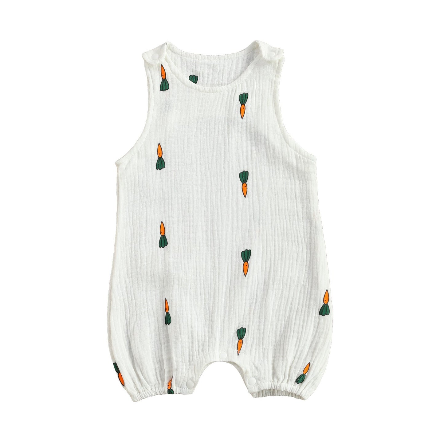 2021-01-20 lioraitiin 0-24M Newborn Baby Boys Girls Fashion Sleeveless Print Romper Stylish Loose Casual Spring Summer Romper