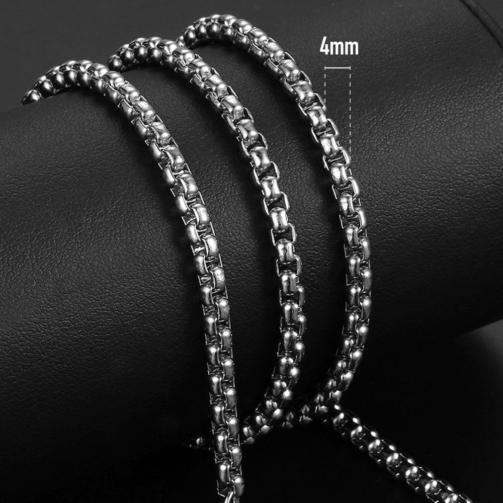 Simple 2-5mm Rolo Box Chain Necklaces For Women Men Anti Allergy Stainless Steel Necklaces 2020 Fashion Jewelry Wholesale