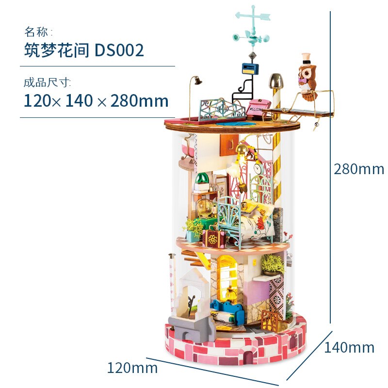 Robotime Rolife Doll House DIY Mysterious World House with Furniture Children Adult Miniature Dollhouse Wooden Kits Toys Gifts