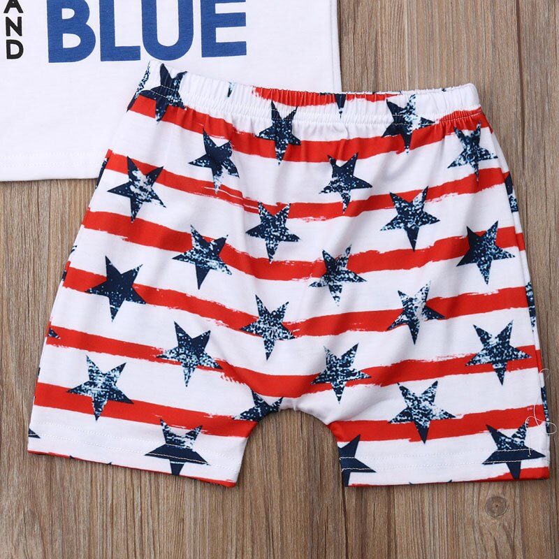 Pudcoco Fast Shipping Independence Day Costume Clothes Kids Baby Boys Clothes Set Sleeveless T-shirt Tops+Pants Outfit Set