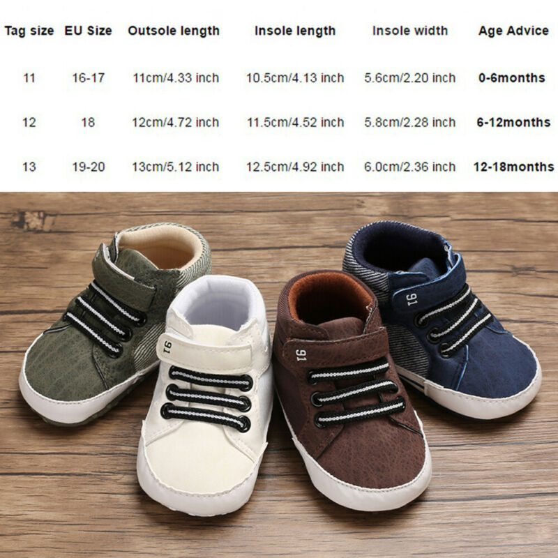 Pudcoco US Stock 0-18M New Baby Boys Girls Sneakers Leather Sports Crib Soft First Walker Shoes First Walkers For 0-18month