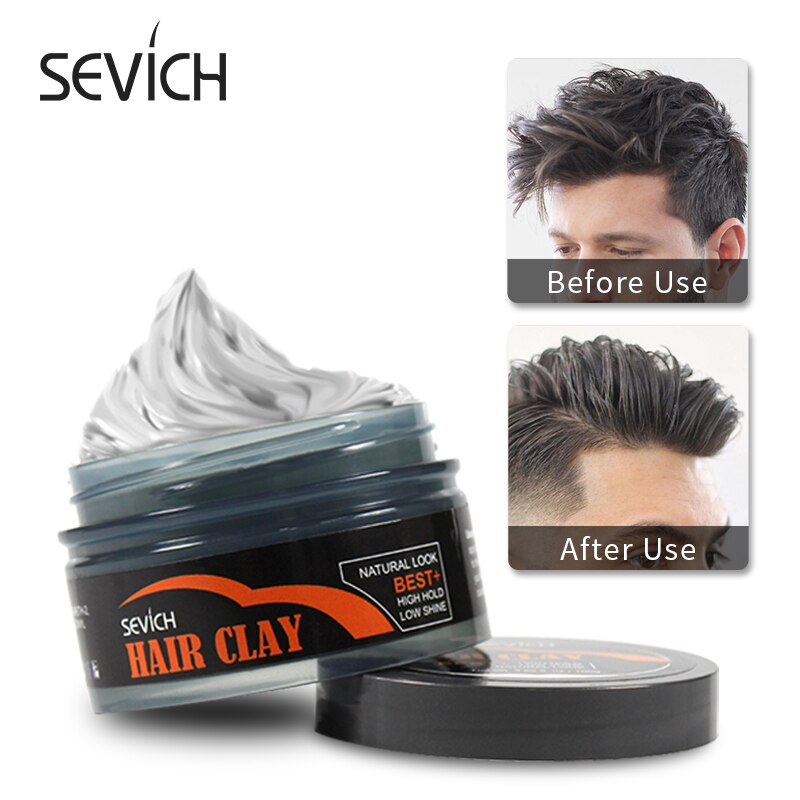 Sevich Hair Styling Clay Mud for Men Strong Hold Hairstyles Long Lasting Stereotype Hair Wax Matte Finished Molding Cream