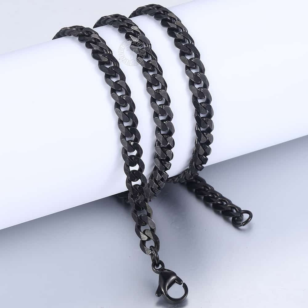 3-11mm Stainless Steel Necklace for Women Men Curb Cuban Link Chains Gold Silver Color Mens Chain Necklace Gift Wholesale DKNM09