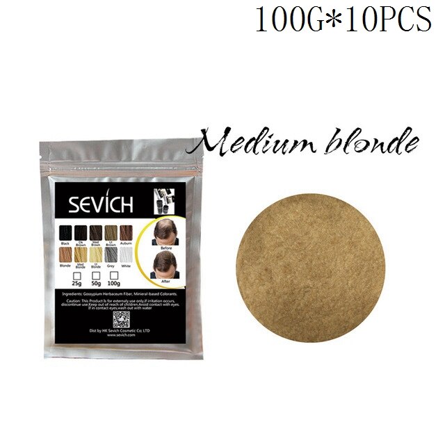 Sevich 10 Color 1000g Refill Bags Salon Regrowth Keratin Hair Fiber Thickening Hair Loss Conceal Styling Powders Extension