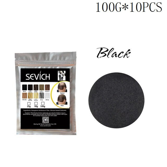 Sevich 10 Color 1000g Refill Bags Salon Regrowth Keratin Hair Fiber Thickening Hair Loss Conceal Styling Powders Extension