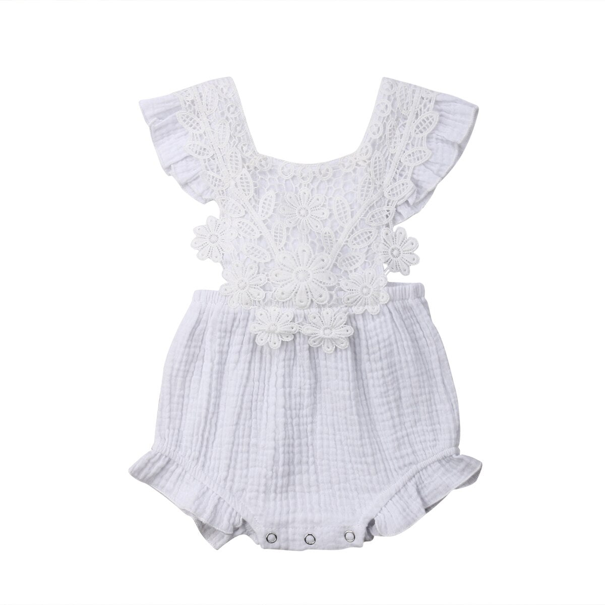 Pudcoco US Stock New Fashion Cute Newborn Kids Baby Girls Ruffle Lace Romper Playsuit Clothes Outfit