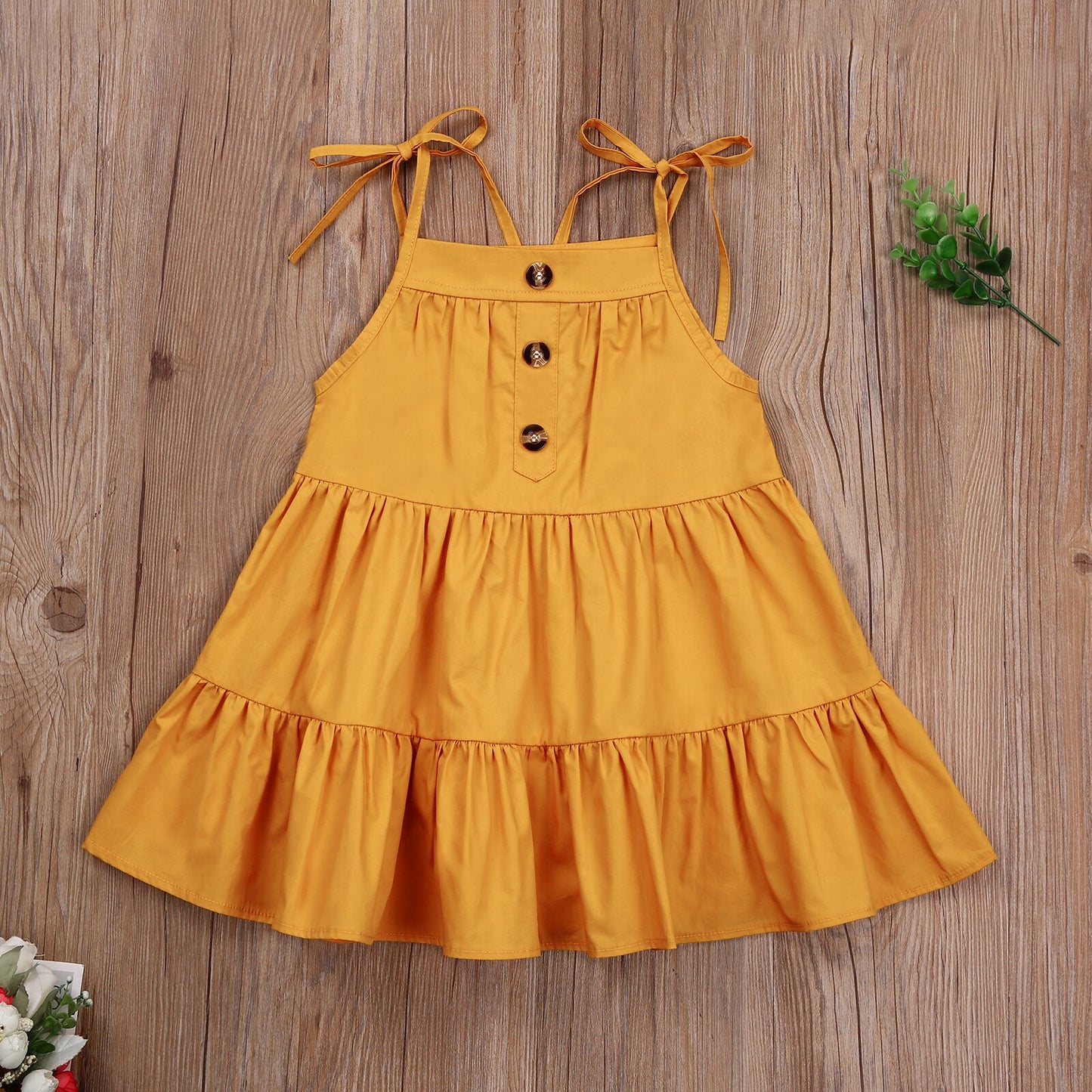 lioraitiin 0-5Years Toddler Baby Girl Summer Dress Sleevless Solid O-Neck Cotton Soft Fashion Cute Clothing 3Colors