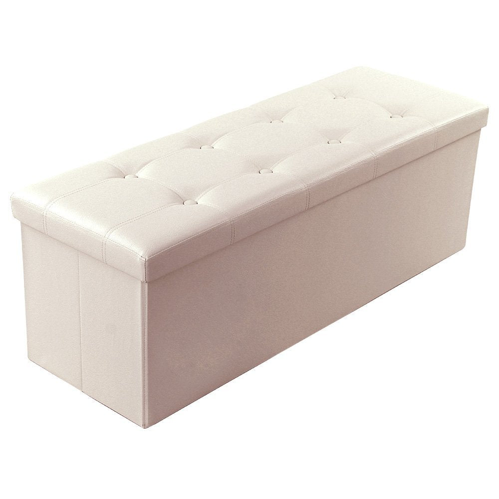 Large Storage Benches Foldable Stool with Storage Space Home Sofa Ottoman Seat Bench Chest Storage Box Living Room Furniture