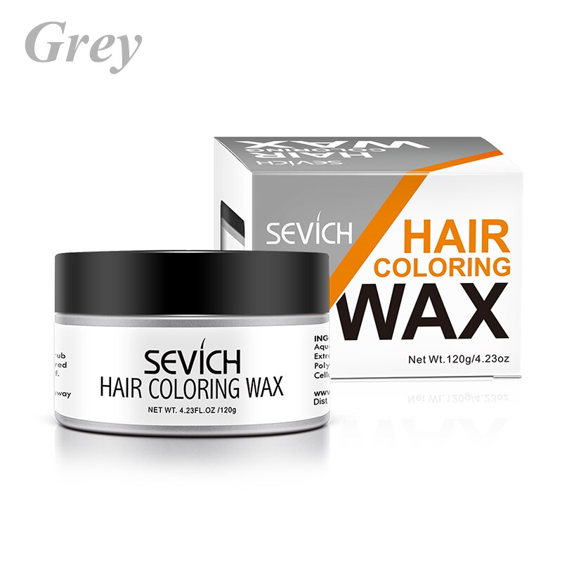 Sevich Temporary Hair Color Wax Salon Hair Coloring Styling Unisex Gray Disposable Dynamic Cake Party DIY Hairstyles 120g