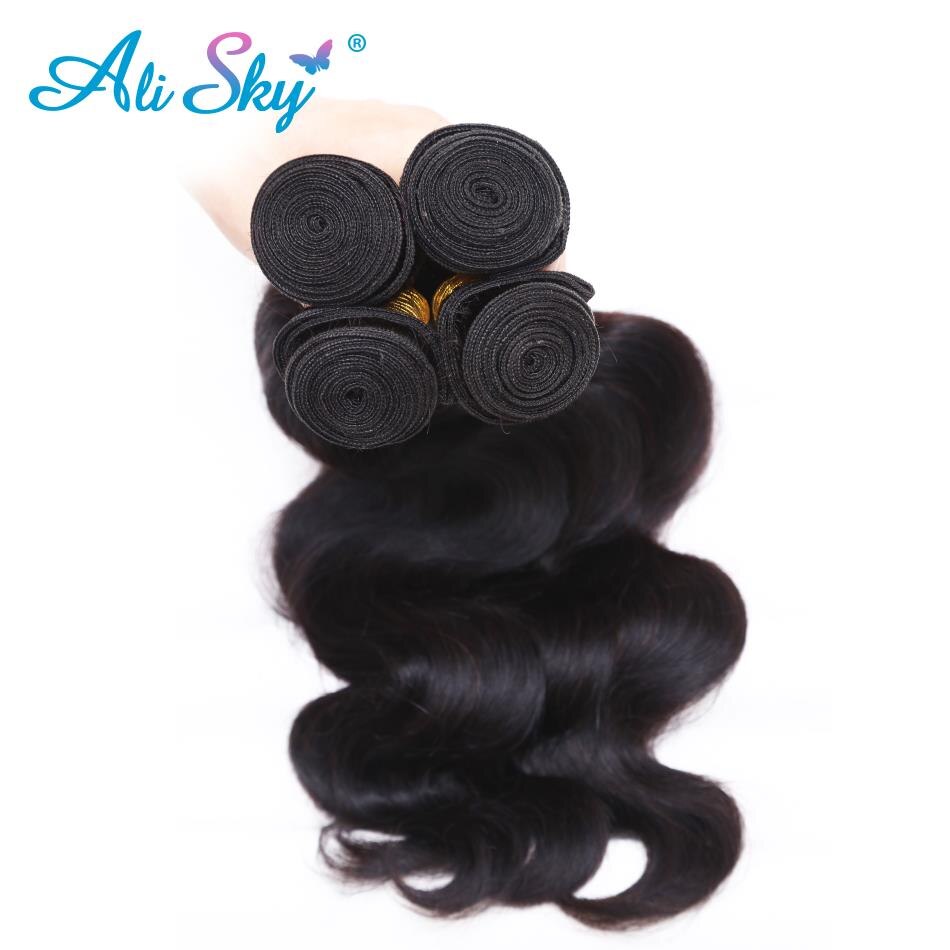 Ali Sky Hair 1/3/4 Bundle Deals Body Wave Hair Extensions 100% Real Human Hair Bundles Bundles Peruvian Hair Weave Bundles 10A