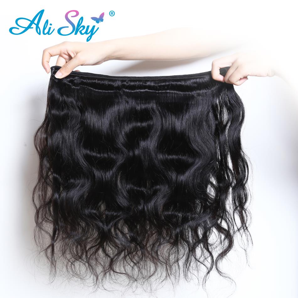 Ali Sky Hair 1/3/4 Bundle Deals Body Wave Hair Extensions 100% Real Human Hair Bundles Bundles Peruvian Hair Weave Bundles 10A