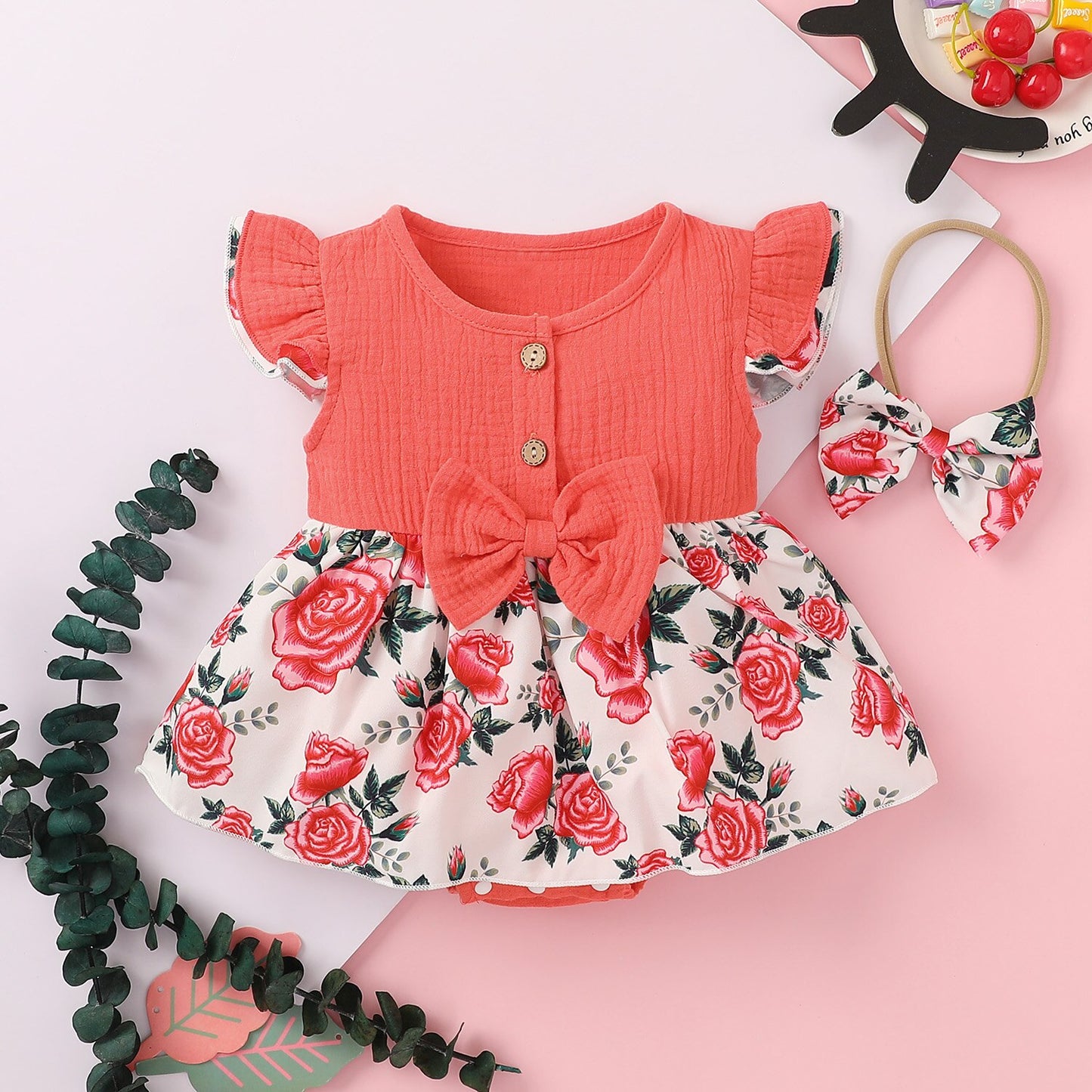 lioraitiin 0-18M Newborn Infant Baby Girl Summer Fashion Dress Off Shoulder Floral Printed Clothing 7Colors