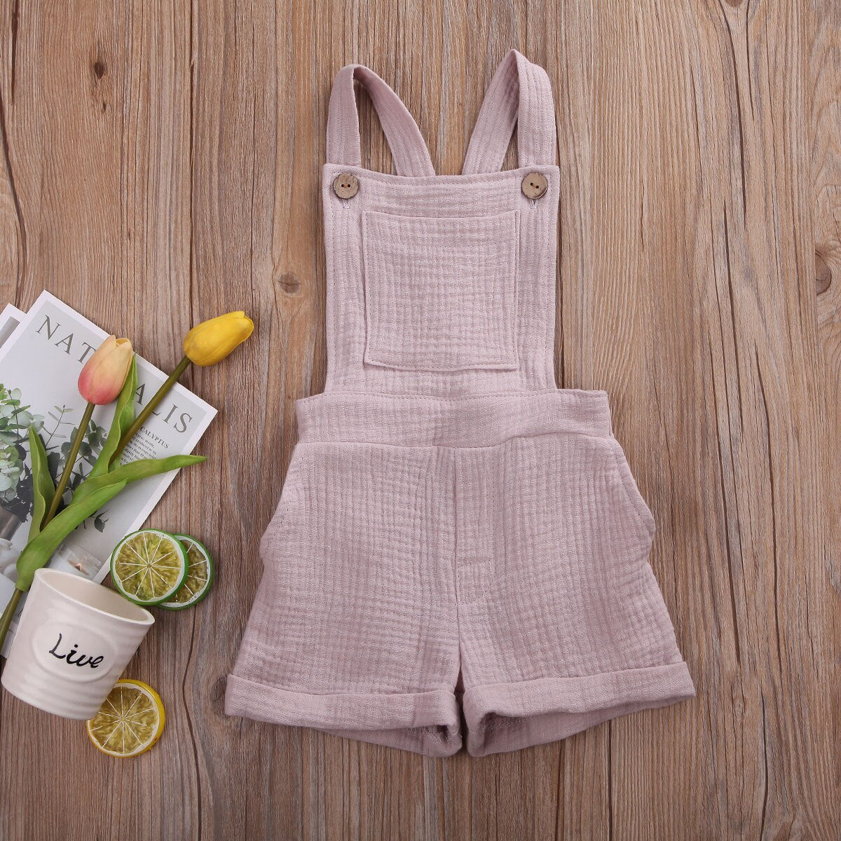 lioraitiin 0-5years New 5Colors Baby Girls Romper Clothes Sleeveless Solid Cotton Jumpsuit Summer Fashion Outfit