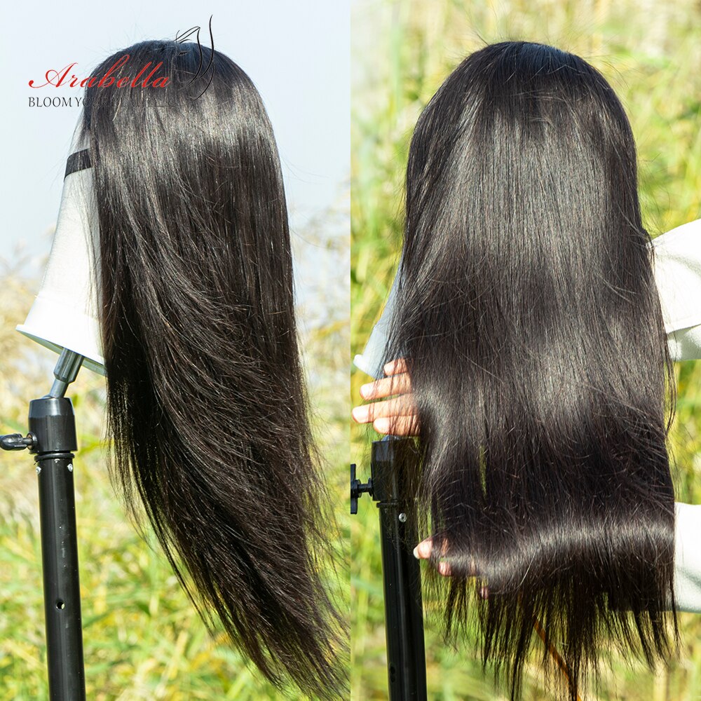 32 Inches Transparent Lace Frontal Wig Brazilian Straight Remy T Part Lace Front Wig With Baby Hair Pre Plucked Lace Closure Wig