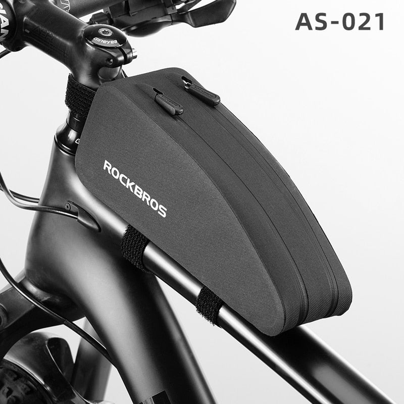 ROCKBROS Bicycle Bag Waterproof Cycling Top Front Tube Frame Bag Large Capacity MTB Road Bicycle Pannier Black Bike Accessories