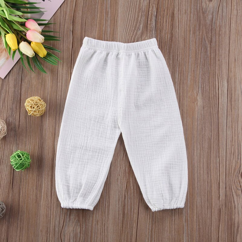 Pudcoco US Stock New Casual Kids Baby Boy Girl Wrinkled Cotton Vintage Bloomers Bottoms Trousers Legging Pants