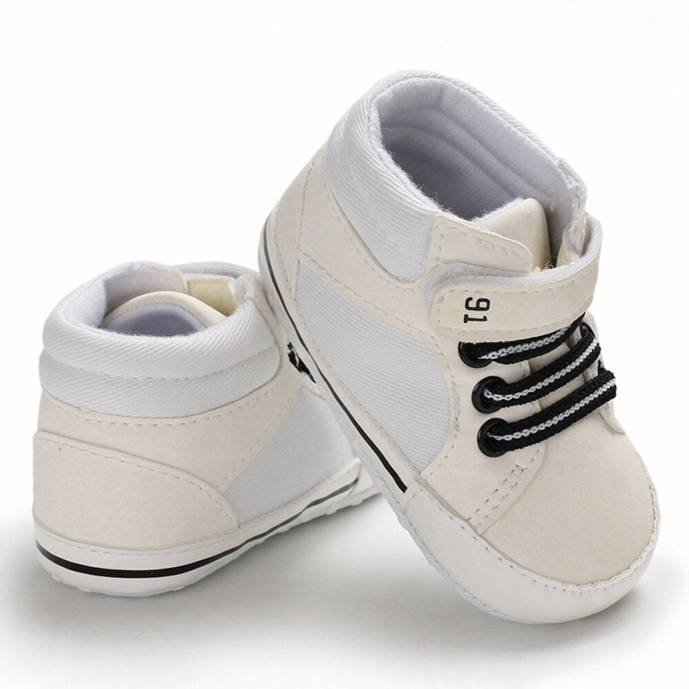 Pudcoco US Stock 0-18M New Baby Boys Girls Sneakers Leather Sports Crib Soft First Walker Shoes First Walkers For 0-18month