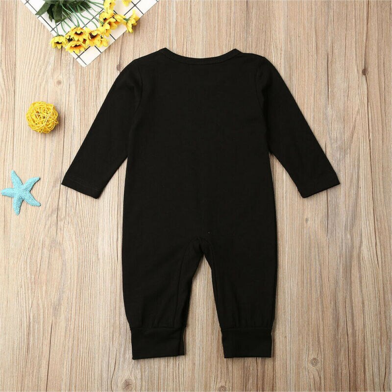 Pudcoco US Stock 0-24M Infant Baby Girl Set Casual Romper Cotton Blend Letter Printing Jumpsuit Baby Girl Boy Autumn Outfits