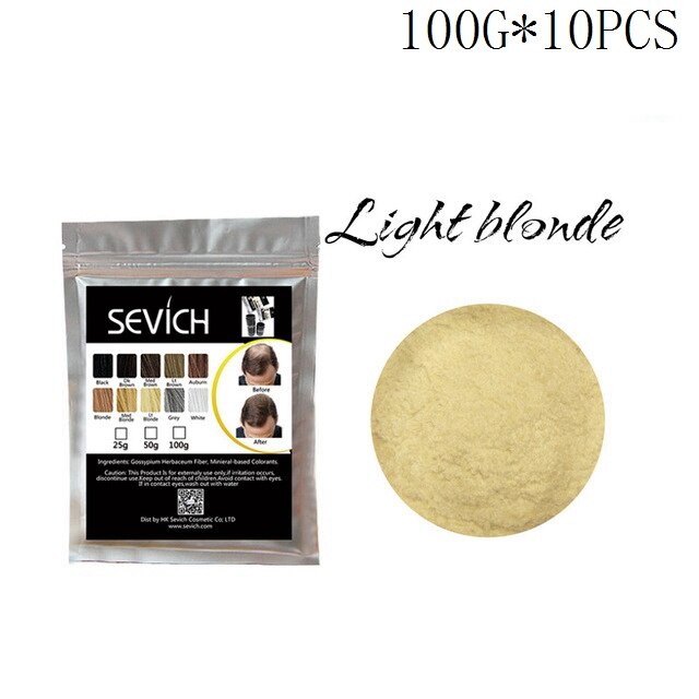 Sevich 10 Color 1000g Refill Bags Salon Regrowth Keratin Hair Fiber Thickening Hair Loss Conceal Styling Powders Extension