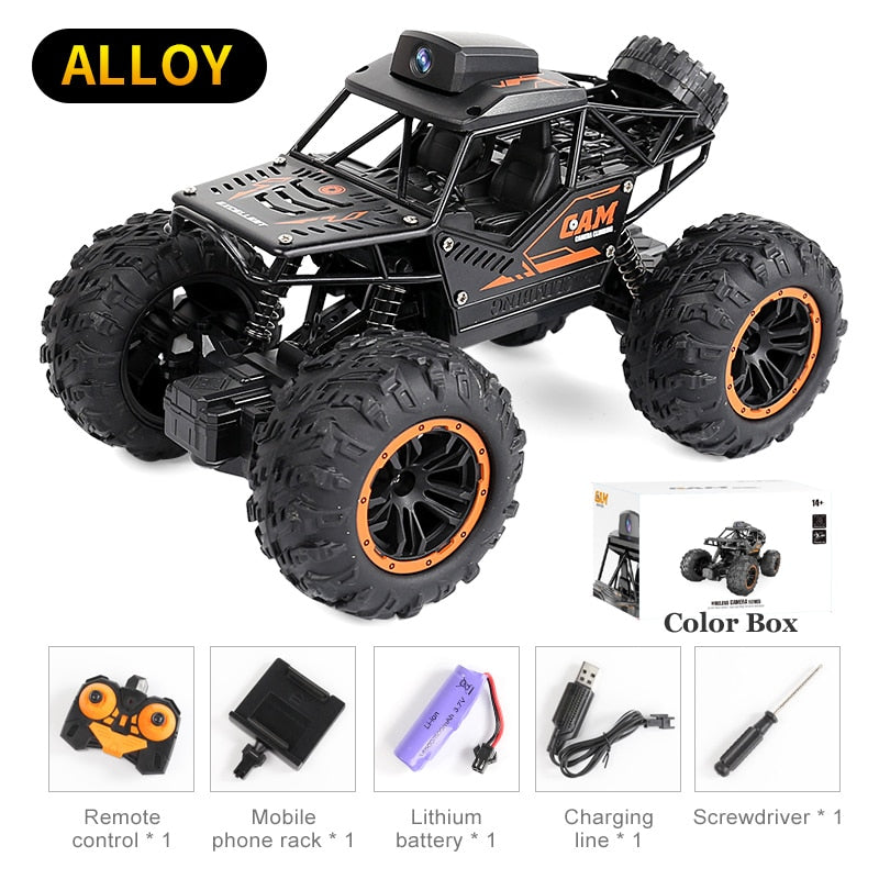 Camera Rc Car Machine On Remote Control Stunt 2.4G 720P WIFI FPV HD Camera SUV 1:18 Radiocontrol Toys Climbing Car For Children