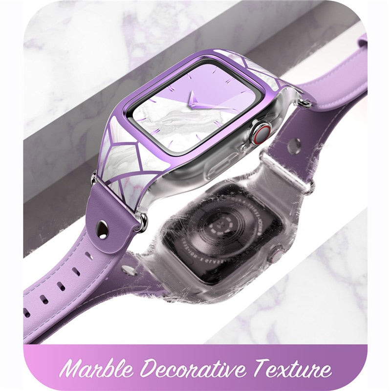 Band For Apple Watch Series 6/SE/5/4 40MM I-BLASON Cosmo Stylish Sporty Protective Bumper Case Cover with Adjustable Strap Bands