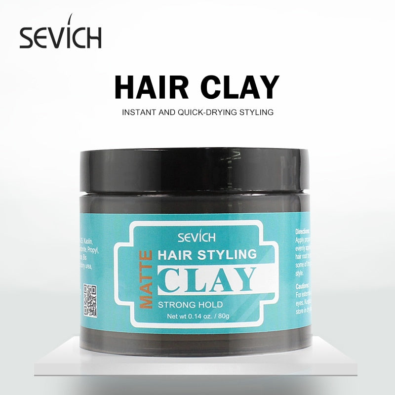 Sevich 80g Hair Styling Matte Hair Clay Lasting Stereotype Matte Clay Strong Hold Easy Wash Convenient Smooth