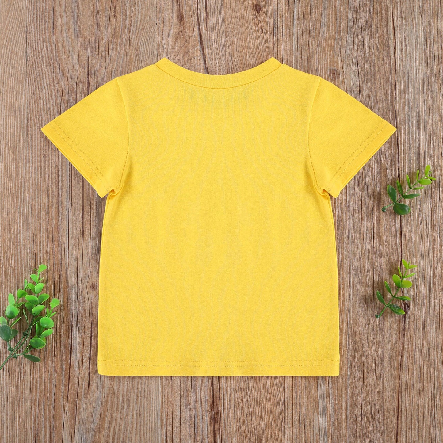 lioraitiin 1-5Years Children Baby Girls T Shirts Tops Solid Short Sleeve Pullover Solid Causal Tops