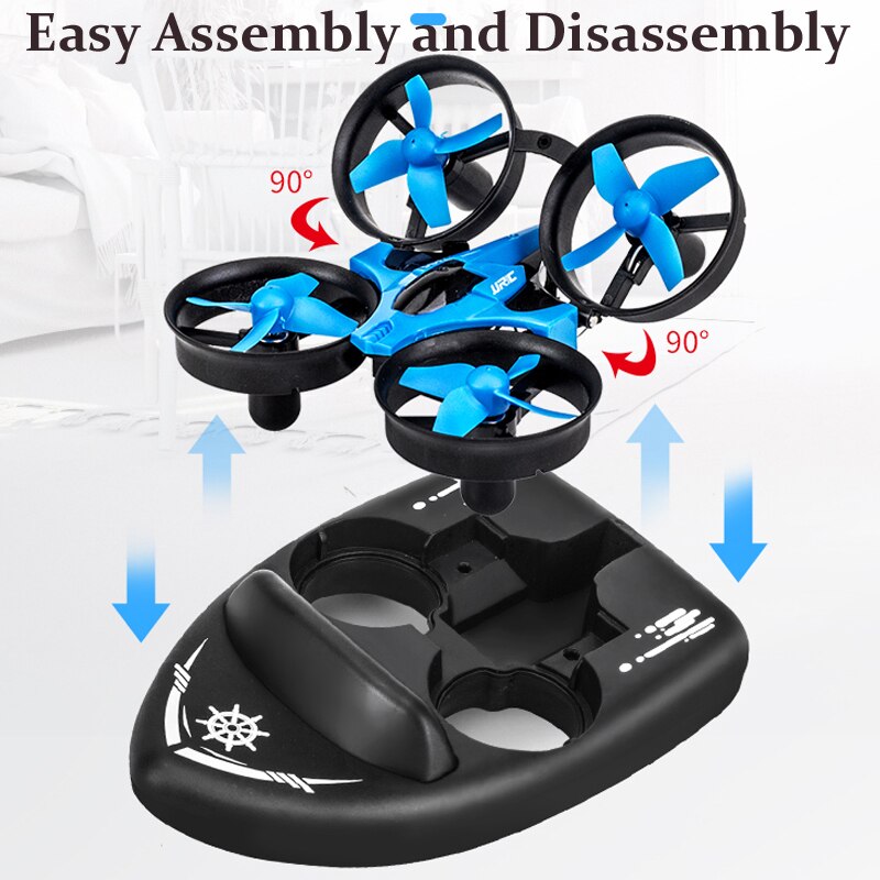 JJRC H36F Mini Drone 1/20 2.4G 3 In 1 RC Vehicle Terzetto Flying Drone Land Driving Boat Drone Quadcopter Model Toys for Kids