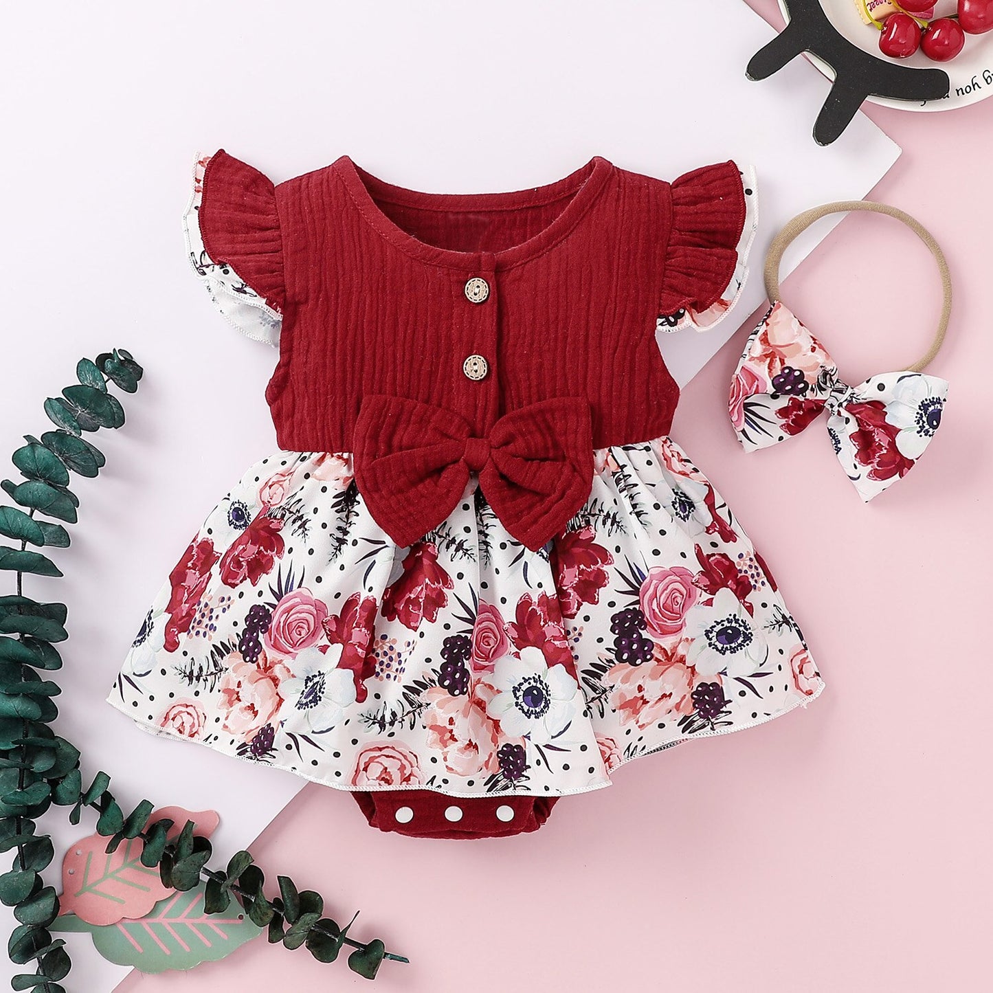 lioraitiin 0-18M Newborn Infant Baby Girl Summer Fashion Dress Off Shoulder Floral Printed Clothing 7Colors