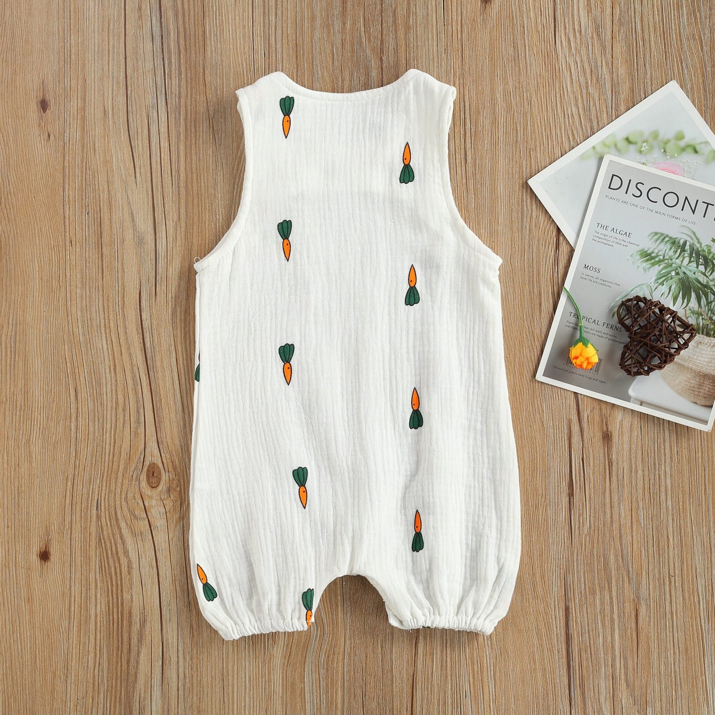 2021-01-20 lioraitiin 0-24M Newborn Baby Boys Girls Fashion Sleeveless Print Romper Stylish Loose Casual Spring Summer Romper