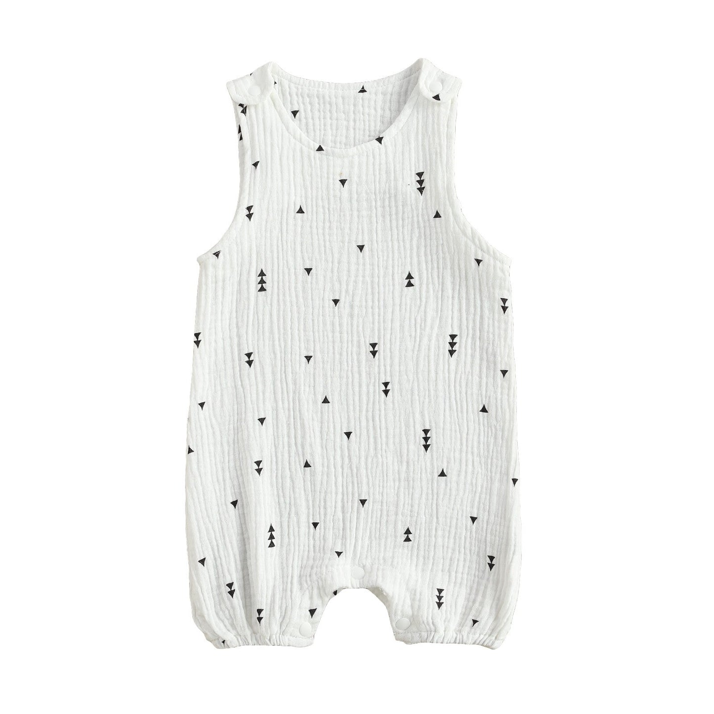 2021-01-20 lioraitiin 0-24M Newborn Baby Boys Girls Fashion Sleeveless Print Romper Stylish Loose Casual Spring Summer Romper