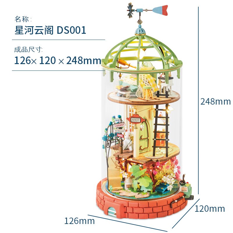 Robotime Rolife Doll House DIY Mysterious World House with Furniture Children Adult Miniature Dollhouse Wooden Kits Toys Gifts