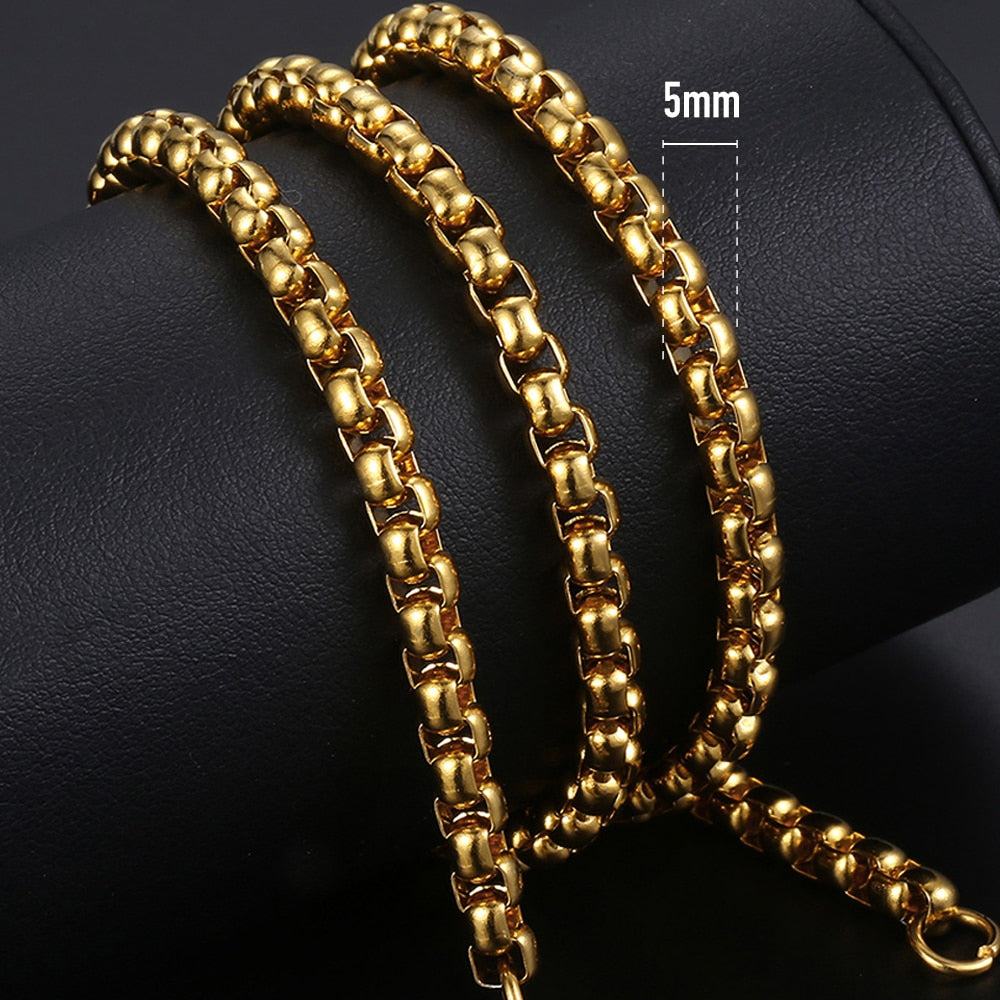 Simple 2-5mm Rolo Box Chain Necklaces For Women Men Anti Allergy Stainless Steel Necklaces 2020 Fashion Jewelry Wholesale