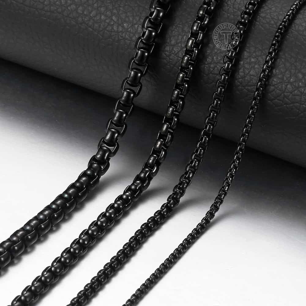 Simple 2-5mm Rolo Box Chain Necklaces For Women Men Anti Allergy Stainless Steel Necklaces 2020 Fashion Jewelry Wholesale