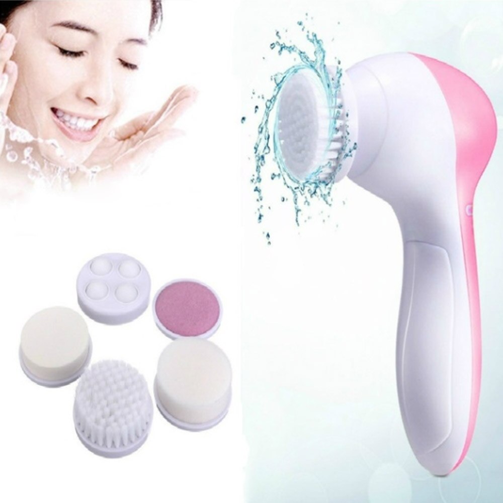 5-1 Multifunction Electric Face Facial Cleansing Brush Spa Skin Care Massage Skin Care Mahine Pore Cleaner Device