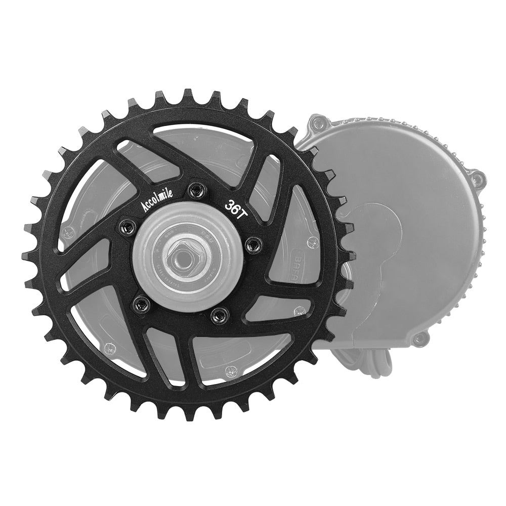 Chainring Sprocket 36T For Bafang BBS01BBS01B BBS02 BBS02B BBSHD Mid Drive Motor Electric Bike Replacement Chainwheel Protector