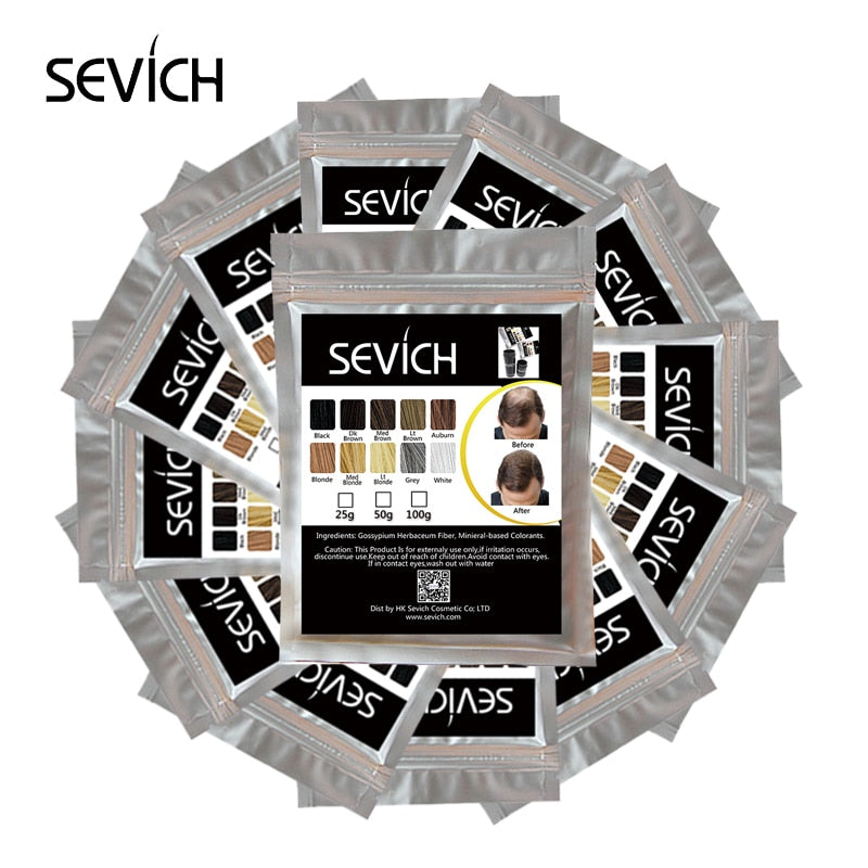 Sevich 10 Color 1000g Refill Bags Salon Regrowth Keratin Hair Fiber Thickening Hair Loss Conceal Styling Powders Extension