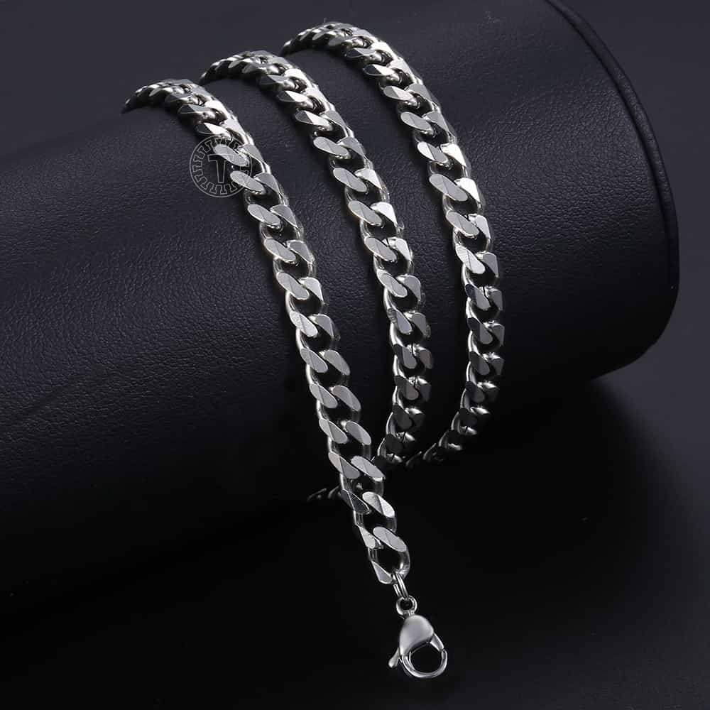 3-11mm Stainless Steel Necklace for Women Men Curb Cuban Link Chains Gold Silver Color Mens Chain Necklace Gift Wholesale DKNM09