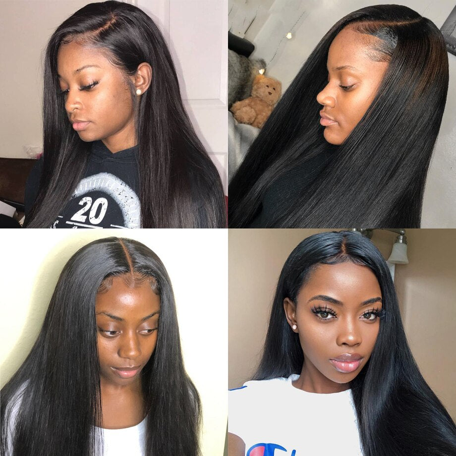 Brazilian Human Hair Weave Bundles 30 inch Straight Natural Short Long Virgin Hair Extension for Black Women 1 3 4 Bundles