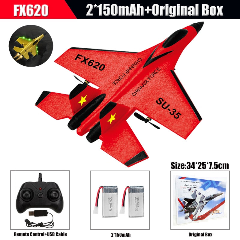 RC Foam Aircraft SU-35 Plane 2.4G Radio Control Glider Remote Control Fighter Plane Glider Airplane Foam Boys Toys for Children