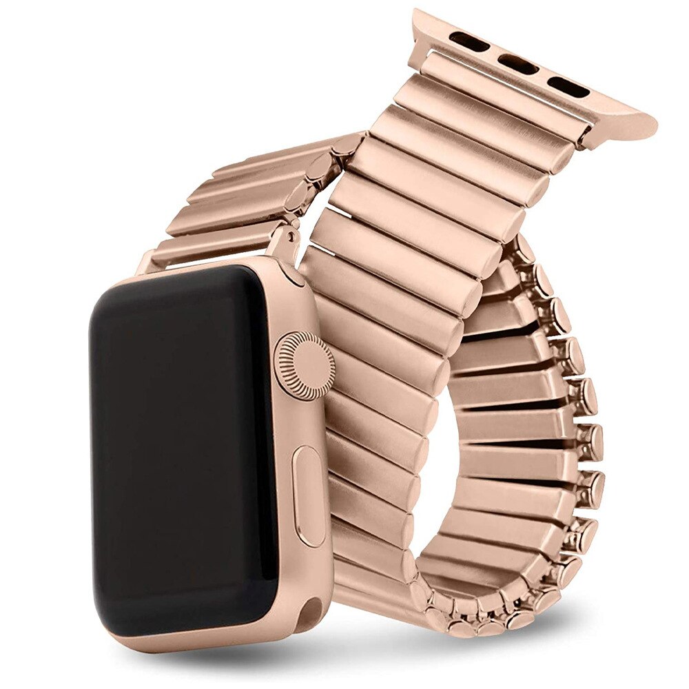 Stainless Steel Elastic Loop For Apple Watch Band Ultra 49mm 8 7 6/SE/5/4 38/42 40 44MM Metal Strap For iwatch Series 41 45mm