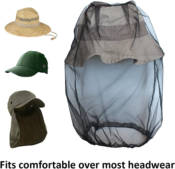 Outdoor Fishing Cap Anti Mosquito Net For Face Mosquito Insect Repellent Hat Bug Mesh Head Net Face Protector Travel Camping Cap