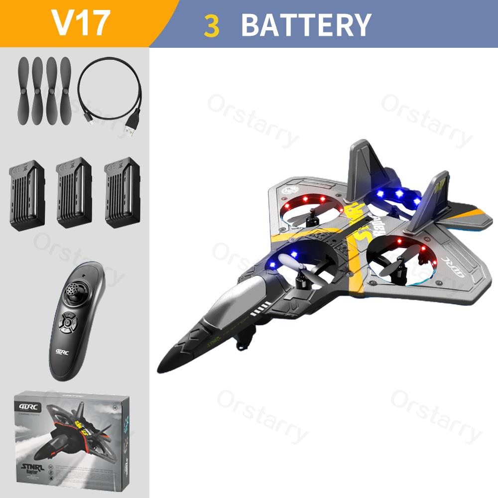 2023NEW V17 RC Remote Control Airplane 2.4G Remote Control Fighter Hobby Plane Glider Airplane EPP Foam Toys RC Drone Kids Gift