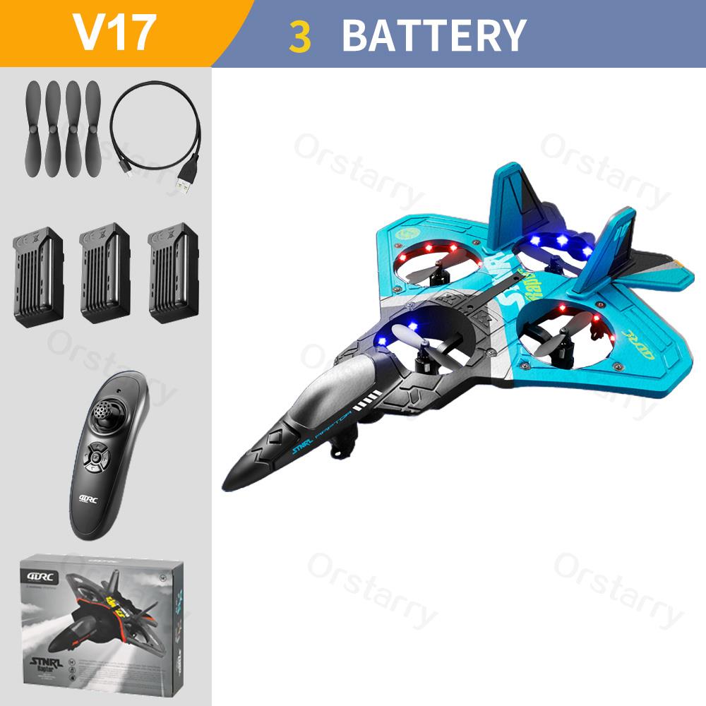 2023NEW V17 RC Remote Control Airplane 2.4G Remote Control Fighter Hobby Plane Glider Airplane EPP Foam Toys RC Drone Kids Gift