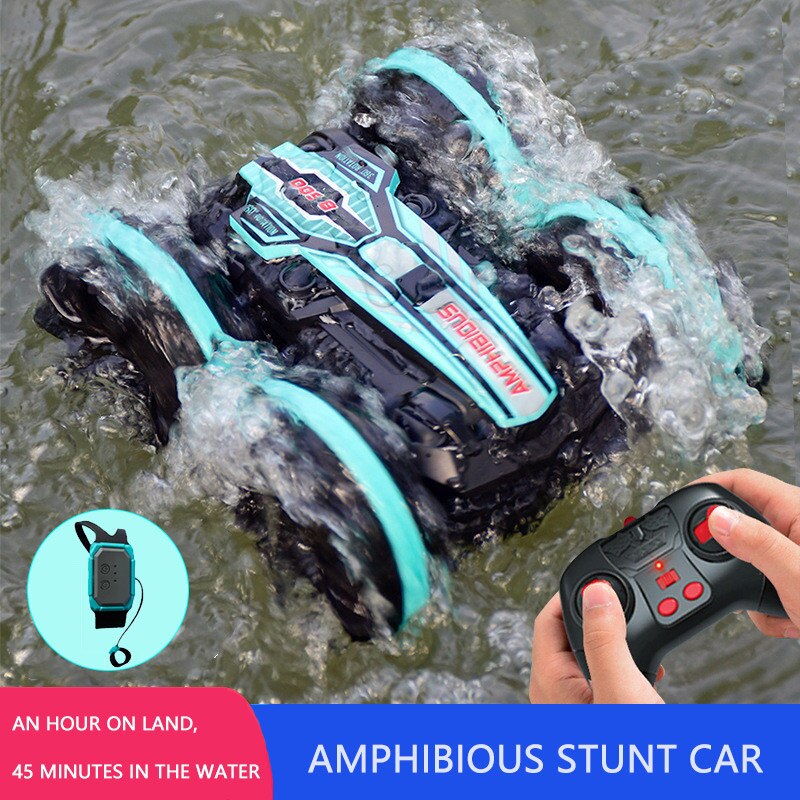 2023 New High-tech Remote Control Car 2.4G Amphibious Stunt RC Car Double-sided Tumbling Driving Children&#39;s Electric Toy for Boy