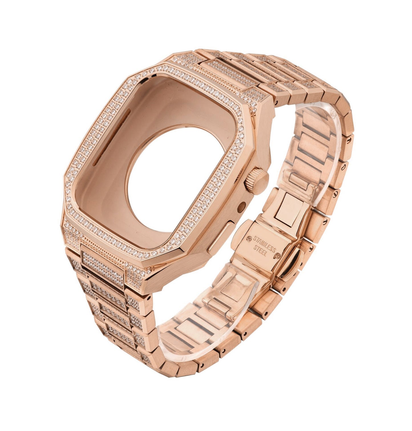 Top Luxury Diamond Modification Kit Case Band For Apple Watch 8 7 45mm Luxury Steel for iwatch Series 6 5 4 3SE 44mm Accessoires