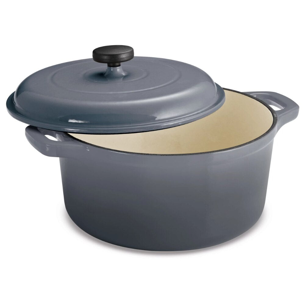 Enameled Cast Iron 6.5 Quart Round Dutch Oven, Blue Kitchen Cookware