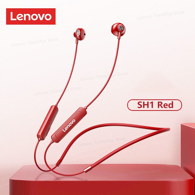 Original Lenovo SH1 Wireless Headphones Bluetooth Earphones Sport Earbuds Magnetic Neckband Headset With Microphone Earpods New